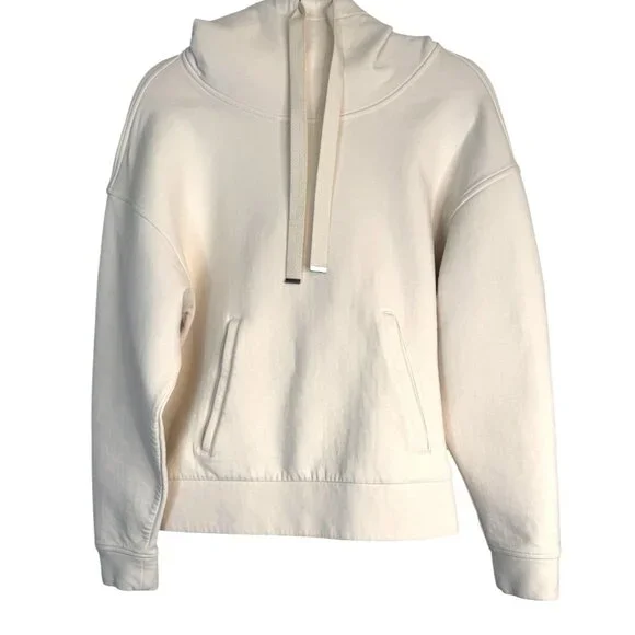 Banana Republic Size Medium Womens Cream Hoodie  Cotton/Polyester Blend - Picture 9 of 12